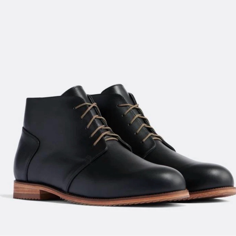 Nisolo Black Leather Everday Chukka Boots Sz. 10.5 NIB NICE!!